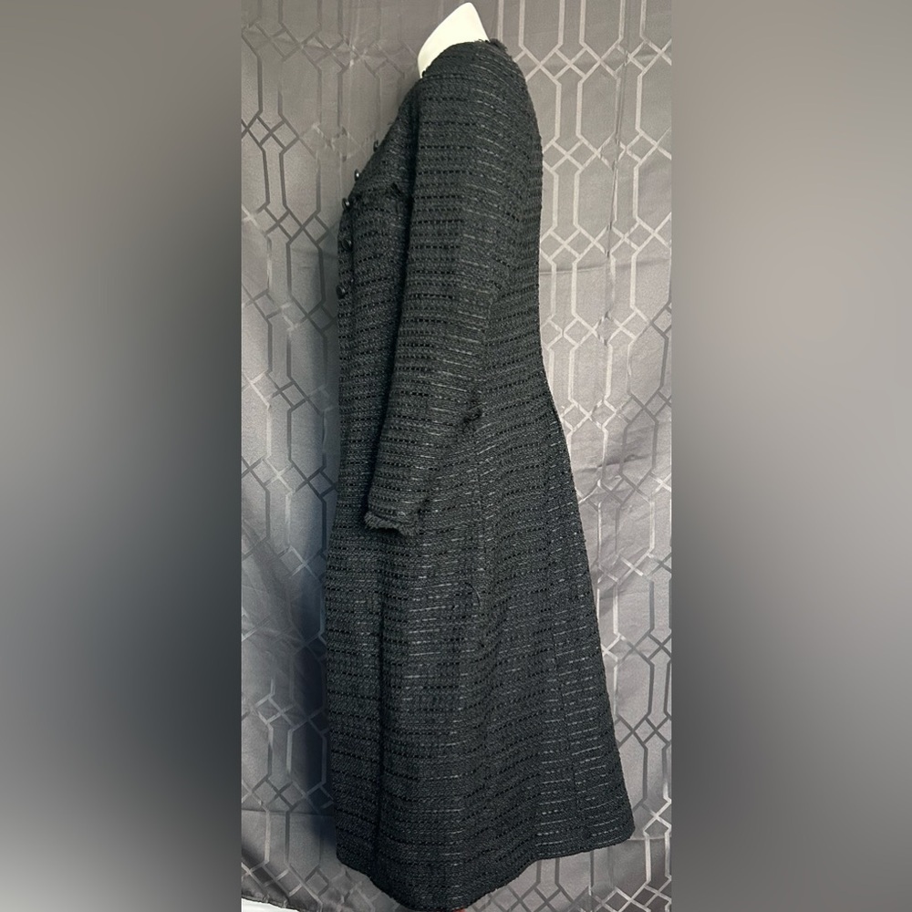 Zara Tweed Military Button Down Jacket Black Size Small - Picture 3 of 12